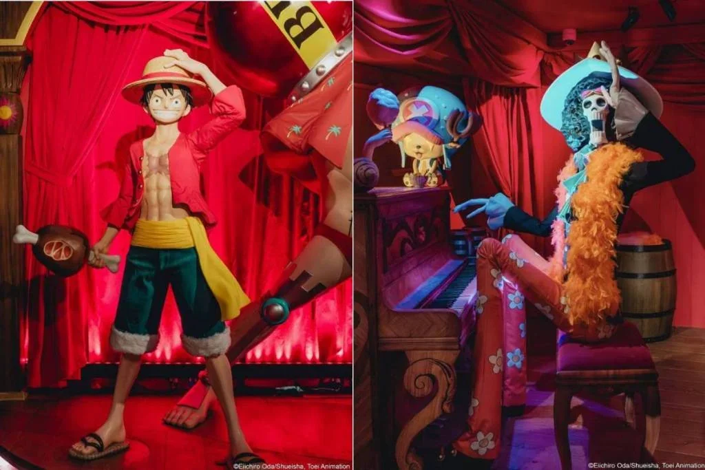 Statues grandeur nature de l'équipage du Chapeau de Paille au Musée Grévin
